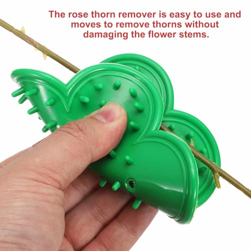 HARFINGTON 2pcs Rose Thorn Stripper Tool Set 4.7" PVC Flower Thorn Leaf Remover Flower Stem and Leaf Stripping for Gardening Home Florist Arrangement, Blue Green - color: Blue/Green