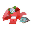 USA-SALES UNIKPACKAGING Premium Quality Hexagon Shape Flower Gift Box, w Drawer, Size 9.5″ x 8.3″ x 6.1″ inch, for Luxury Style Flower Arrangements (Red) - color: Red
