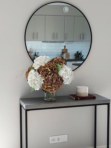 YalzoneMet 4 PCS Brown Hydrangea Artificial Flowers 21'' Real Touch Faux Latex Bronze Hydrangea Flowers for Tables Centerpieces Boho Fake Flowers for Vintage Home Kitchen Decor - color: Brown
