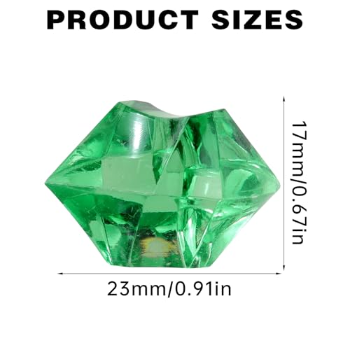 150 Pcs Fake Ice,17 * 23mm,Green Series Acrylic Gems Vase Filler,Plastic Diamonds for Table Decoration DIY Craft Aquarium Display Party Centerpieces. - color: Green Series, size: 17MMx23MM