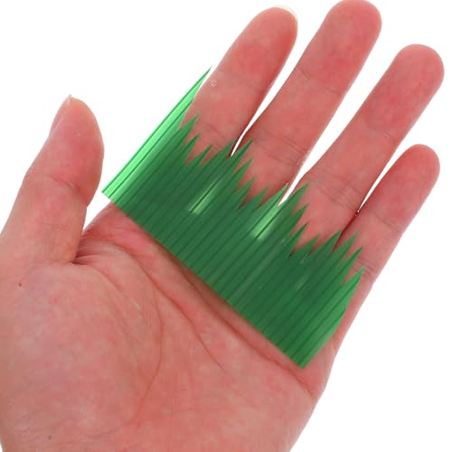 Kichvoe 2000pcs Plastic Baran Sushi Grass – Artificial Green Baran Garnish for Sushi, Bento, Sashimi – Food Separator for Restaurants, Takeout & Catering – 2.95" x 1.81" Food-Safe Resin | Kichvoe Sushi Baran Divider Sushi Display Accessories Size:2.95 x 1