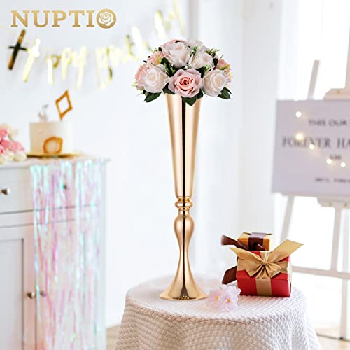 NUPTIO Flower Balls for Wedding Centrepieces - 2 Pcs 9.5in Diameter Artificial Flower Ball Arrangement Bouquet Peachy Pink & Creamy White Fake Rose Flowers Party Centerpieces for Weddings Tables - color: Peachy Pink & Creamy White, size: 2 Pcs