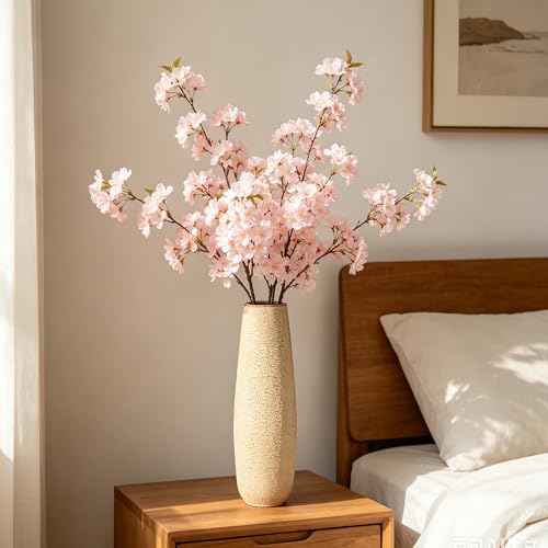 Hosley 16 in High Enamel Finish Metal Vase, Ideal for Dried Flowers Gift for Floral Arrangements Wedding Home Spa Votive Candle Gardens - color: Enamel Finish 1