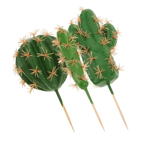 Toddmomy 3pcs Faux Cactus Figurine Realistic Landscape Decor for Home Office Bonsai for Cozy Ambiance and Unique Adornment Simulated Plant Decoration
