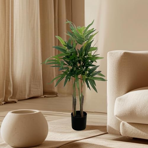 XBrand 3ft Artificial Bamboo Plant, Lifelike Zen Style Indoor Decor - color: Bamboo - 3ft