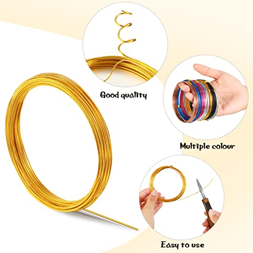 Ferraycle 25 Rolls 410 Feet Colored Aluminum Craft Wires, 25 Colors 20 Gauge/ 0.8 mm Flexible Metal Artistic Floral Beading Wire for Jewelry DIY Craft Wreath Making - color: 25 Colors, size: 410 Feet
