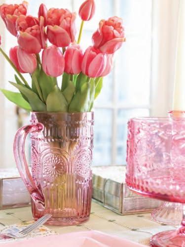 Boston International Artificial Faux Flowers Spring Tulips 8-Flower Bundle Bouquet, 12.5", Pink - color: Pink, size: 12.5"
