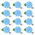 M METERXITY 12-Pack Lapel Pin for Men, Handmade Flower Brooch Button Pins for Men Suits, Formal Boutonnieres - color: Blue