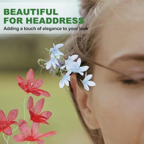 PATIKIL Orchids Fake Flowers, 9 Pcs Artificial Flower Arrangement Hairpin Headdress Wreath for Floating Candles Vase Home Wedding Centerpiece Decorations, Multicolor