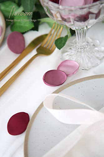 Floroom 300pcs Rose Petals Burgundy Maroon Mauve Faux Silk Flower Petals for Wedding Flower Girl Basket Aisle Scatter Table Centerpieces Party Confetti Bridal Shower Romantic Night Decoration - color: Dusty Burgundy, size: 300pcs