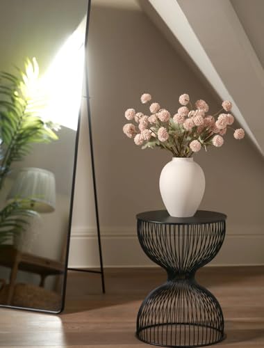 Laelfe Artificial Pompon Mum, 5Pcs Fake Kiku Flowers Silk Small Mini Chrysanthemum Ball Faux Mum Decor for Vase Filler DIY Bouquet Centerpieces Arrangements Shower(Beige) - color: Beige