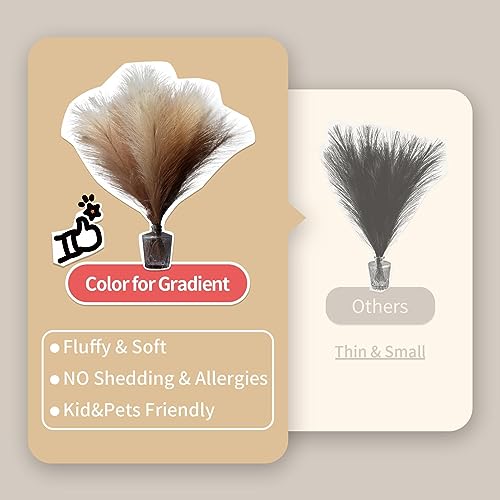 ZIFTY Pampas Grass Silver Decor 6-Pcs 17" Faux Pompas Fluffy Artificial Pompous Grass Fake Flower Bulrush Reed Grass for Vase Filler Ins Style Modern Home Christmas Wedding Decorations(Silver) - color: Silver, size: 17in 6pcs