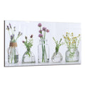 DAIFURONGE Tempered Glass Backsplash for Kitchen,Flowers and Vase, 30"x16" | Behind Stove Back Splash Panel Protector, Easy to Clean, Kitchen Wall Decor,One Piece Oven and Range Backsplash - size: 30"L x 16"W