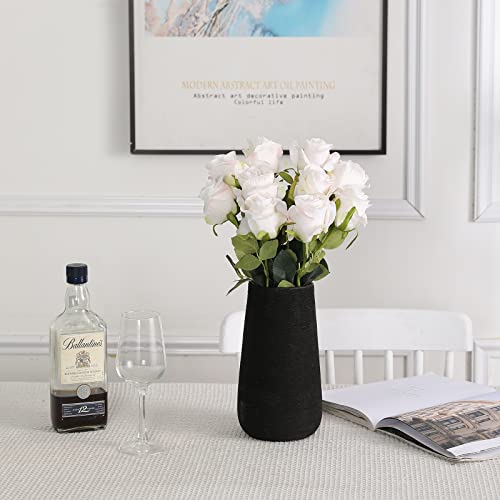 Nubry Artificial Silk Rose Flower Single Stem Lifelike Vintage Fake Rose for Wedding Bouquet Floral Arrangements Home Party Centerpiece Decoration, 10pcs (Vintage Ivory) - color: Vintage Ivory