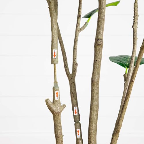 Nearly Natural 7ft Artificial Minimalist Audrey Ficus Tree - Indoor Fake Tree for Home Decor - Realistic Greenery
