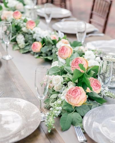 Pink Peonies Artificial Flowers,24PCS Silk Fake Flower Heads Bulk 2.56" Realistic Faux Roses with Stems for Bridal Shower Wedding Party Home Walls Decoration (Pink) - color: Pink
