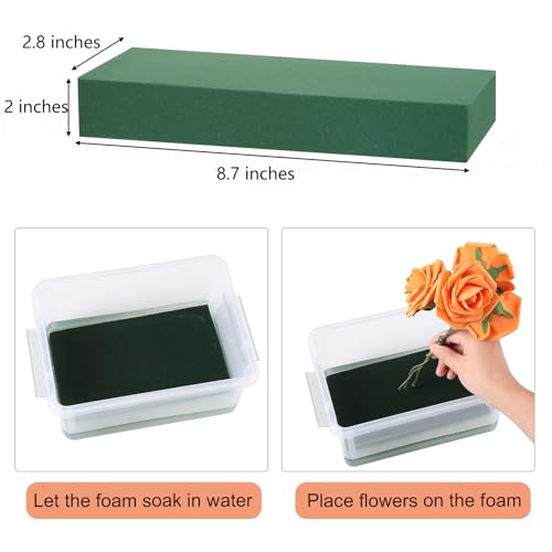 TaoBary 16 Pcs Mother's Day Florist Bouquet Envelope Boxes with Floral Foam Blocks, Paper Gift Boxes Flower Packaging Craft Paper Bag DIY Lovers for Wedding Birthday Party Decoration Supply