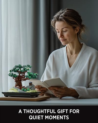 Nifeliz CHAN Bonsai Tree Building Set, Artificial Plant Model Toy for Desk or Home Decor, Peaceful Gift Idea for Adults and Nature Lovers (733 PCS, NF10322)