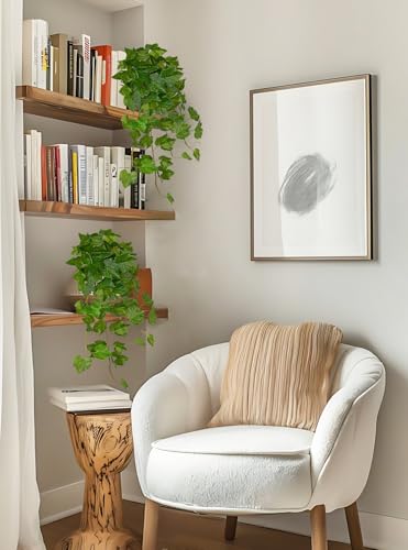 24" Artificial Hanging Plant Ivy Vine Green Plants Decorative Artificial Plants Fake Hanging Plants for Window Wall Decorations - color: Grape Leaf, size: 24-inch