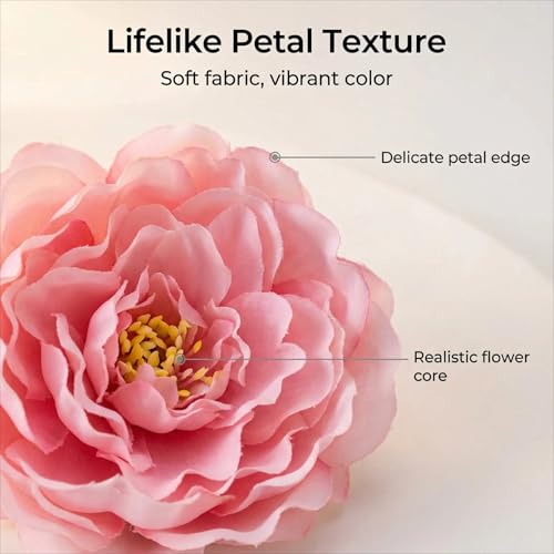 Pink Silk Flowers, Artificial Flower Combo Box Set with Stems for Bridal Wedding Bouquets, Table Centerpieces Decor, Floral Arrangement Home Decor - color: Pink
