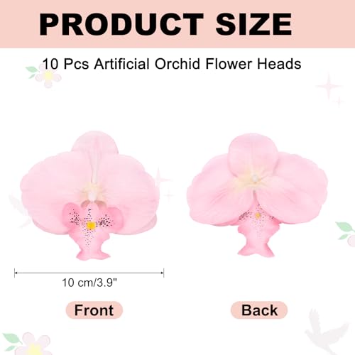 uxcell 10 Pcs Artificial Orchid Flower Heads, Fake Butterfly Orchid Heads Bulk Artificial Flowers for DIY Wedding Bouquets Centerpieces Party Home Decorations, Peach Pink - color: Peach Pink