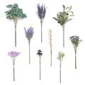 Ling's moment Artificial Greenery Stems Box Set, 37pcs with 9 Kinds of Faux Greenery Picks for DIY Bridal Bouquets Wedding Floral Arrangement Table Centerpieces, Lavender & Plum - color: Prpl-lavender & Plum