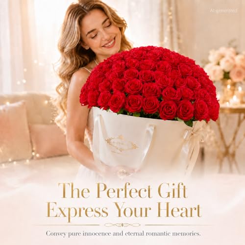 50 PCS Red Roses Artificial Flowers, Fake Red Rose Bouquet, Artificial Silk Red Roses with Stems for DIY Wedding Flowers Decoration, Valentines Day Mothers Day, Bridal Bouquet Roses - color: Red, size: 50 Pcs