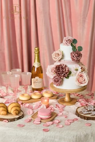 TINGE TIME 200pcs Silk Rose Petals Dusty Pink Flower Petals for Wedding, Flower Girl Basket, Aisle Runner, Romantic Dinner Centerpieces, Proposal, Party Confetti - color: Dusty Pink