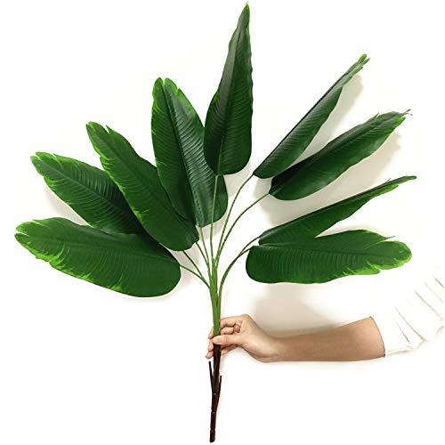 CATTREE Fake Plants Banana Tree, Artificial Plant Decor Tall Faux Tropical Palm Trees Home Room Greenery Decorations Plastic Leaves Foliage Stems Bulk Indoor Outdoor Garden Party Wedding Decoration - color: Banana Tree 1pcs