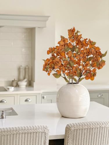 Briful Bougainvillea Artificial Flowers 5 Pack 27.5" Fake Bougainvillea Floral Stems Realistic Silk Bougainvillea Arrangements for Home Weddings Parties Table Vase Centerpiece Decor(Orange) - color: Orange