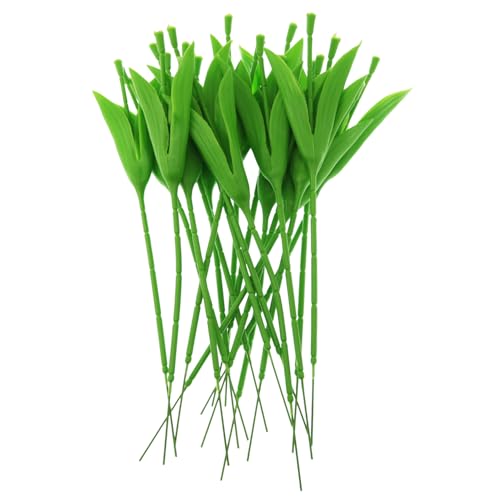 yyangz 20PCS Tulip Stem and Leaves One Piece Branch Simulation Tulip Stem and Leaves Simulation Flower Tulip Stem and Leaves for Wedding Flower Arrangement Boutonniere Gift Packaging Decoration
