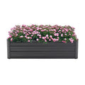 Thanaddo Galvanized Raised Garden Bed 4x3x1ft Outdoor Planter Box Galvanized Steel Garden Bed Kit for Vegetables, Flowers, Herbs and Succulents Black - size: 4x3x1 ft