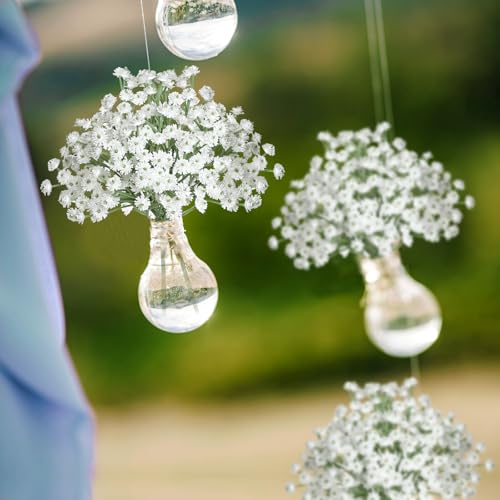 Babys Breath Artificial Flowers 18pcs White Gypsophila Bouquet, Realistic Fake Babys Breath Flowers for Wedding Bouquets Centerpieces Floral Arrangements Party Decor - color: White