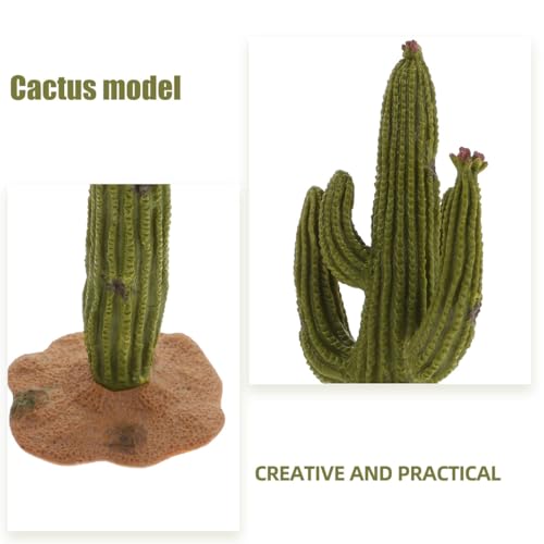 Healifty 3Pcs Simulated Cactus Decor Set 5.51X6.73X2.24In Faux Cactus Tabletop Ornament for Home Office Desktop Decoration Easy Care Artificial Plants