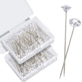 Outus 200 Pieces Diamond Pins for Bouquet 2 Inch Rhinestones Corsages Pins Crystals Gems Floral Diamond for Mother's Day Flower Wedding Bouquet Bridal Hair Accessories Jewelry Decor DIY Craft Sewing