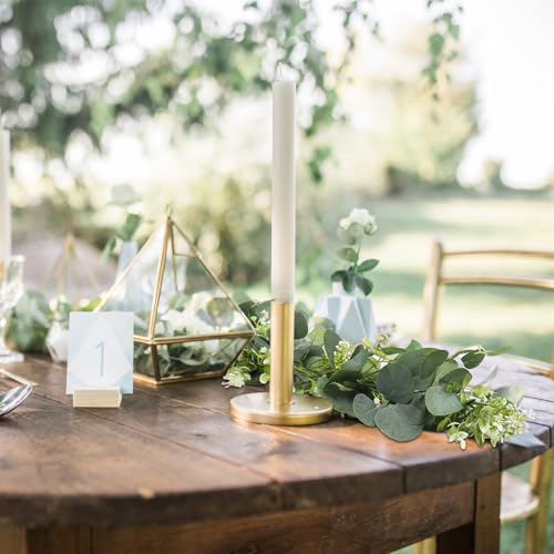MAKHOT 5.9FT Eucalyptus Garland, Artificial Greenery Garland Flower, Green Garland Wreath Vines Decorations, Fake Silver Dollar Eucalyptus Leaves Vines for Table Home Wedding Mantle Party Decor - color: Green-1pcs