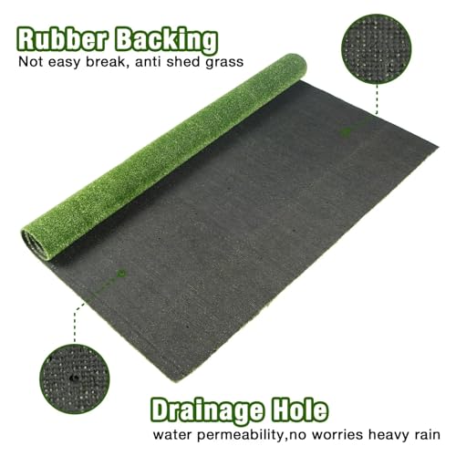 GLOBREEN Artificial Grass for Dogs Potty, 3FTx5FT Puppy Grass Pee Pad, Indoor Outdoor Pets Turf Fake Grass Rug for Balcony Patio - size: 3FTX5FT