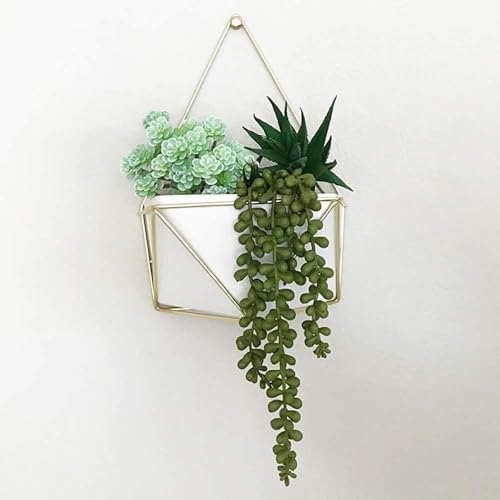 6pcs Artificial Fake String of Pearls Plant Faux Fake Hanging Succulents Plants (6, Green)