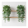 35.5" Artificial Pothos Ivy Plants Set of 2 with Pots, Fake Hanging Greenery Silk Leaves for Home Decor, Realistic Faux Plants for Shelf Tabletop Office, No Maintenance Needed (Light & Dark Green)