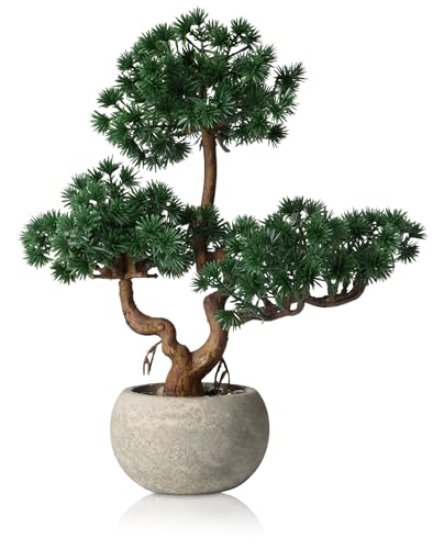 TOARTi Artificial Bonsai Tree Potted Plant with Pot, 11" Tall Small Fake Potted Faux Plant Desk Decor, Realistic Decorative Plants Indoor Shelf Decor for for Home Bedroom Bathroom Office Desk - color: Bonsai Tree -Small 11''