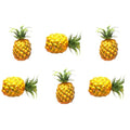 Vasefill 6-Pack Artificial Mini Pineapple Plastic Yellow Green Pineapples Fruit Six Pieces Pina Ananas - color: Mini Pineapple