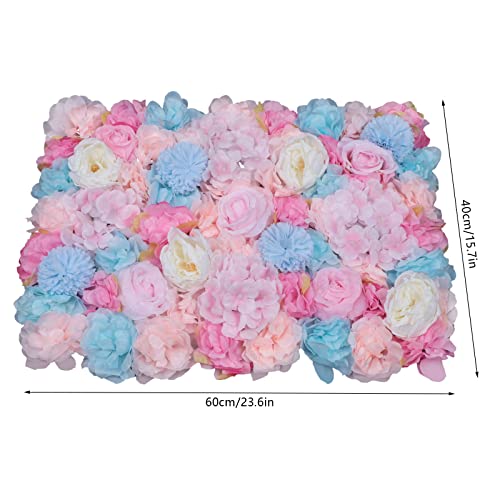 6Pcs Artificial Flower Wall Panels Silk Flower Wall Panels Backdrop Flower Wall Decor Floral Wall Mat Faux Flower Panel for Wedding, Party, Nursery, Home Decor (Orchid Pink) - color: Orchid Pink