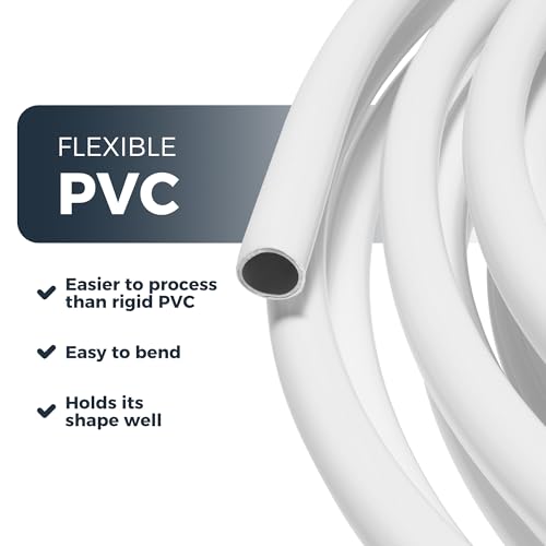 32ft 16mm Original Flexible Pipe for Crafts, Extra Durable, Semi-Rigid, Tube Pipe for Fake Flowers, Prop Building, Balloon Arches, Stem Tubing for Floral Wedding Decor, DIY Arts & Crafts