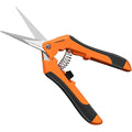 VIVOSUN 6.5 Inch Gardening Scissors Hand Pruner Pruning Shear with Straight Stainless Steel Blades Orange 1-Pack - style: Orange Straight Blade