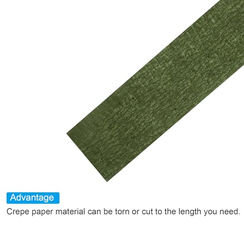 PATIKIL Floral Tape 1/2" x 20 Yard / 12mm x 20m, 3 Pack Flower Wrap Adhesive Tape for Bouquet Stem Wrapping, Grass Green - color: Grass Green