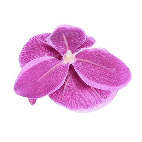 PATIKIL 7cm/2.8" Artificial Orchid Flower Heads, 20 Pack Silk Phalaenopsis Fake Butterfly Orchid Heads for Wedding Floral Bouquet Decor DIY Craft Making, Dark Purple - color: Dark Purple, size: 2.8"