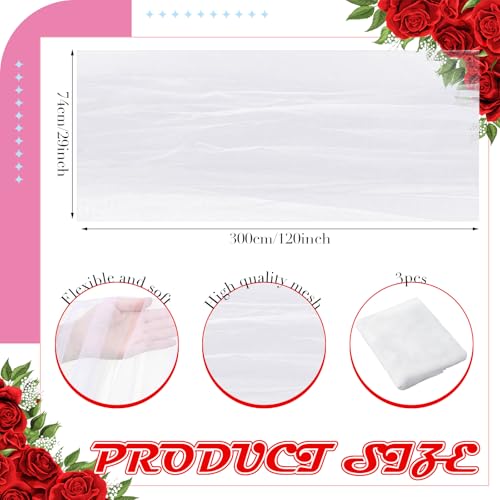 6 Pcs 35.4 Inch Artificial Hot Pink Flower Garlands with 3 Pcs 10 Ft Wedding Tulle Table Runner Wildflower Vines Floral Table Runner Garlands for Wedding Bridal Shower Spring Tea Party - style: Blooming Flower
