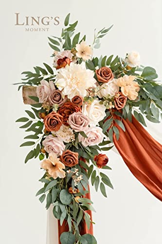 Ling's Moment Artificial Rose Flowers 50pcs Foam Roses w/Stem for DIY Wedding Bouquets Centerpieces Bridal Shower Party Home Decorations (Regular 3/50pcs'') - color: Or- Burnt Orange, size: 50Pcs