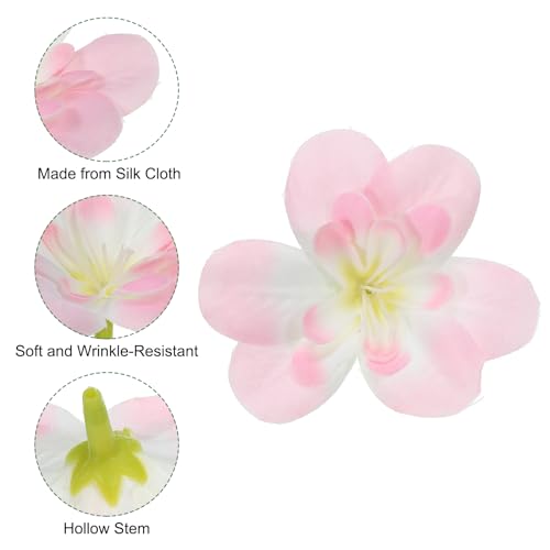 PATIKIL Artificial Orchid Petals, 24Pcs Faux Orchid Flower Head Fake Butterfly Flowers Crafts for Home Wedding Decoration, Pink - color: Pink