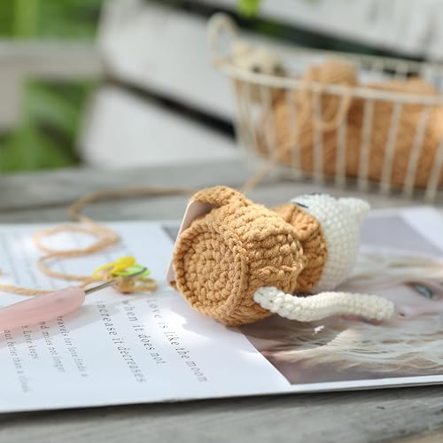 YOOJEE Positive Crochet Animals Cat “Thank You for Helping Me Grow!” Teacher Appreciation Birthday Gifts for Women Daughter Sister Friend Coworkers Mentor/Tutor/Coach Cat Lovers - color: Cat-Thank You for Helping Me Grow!